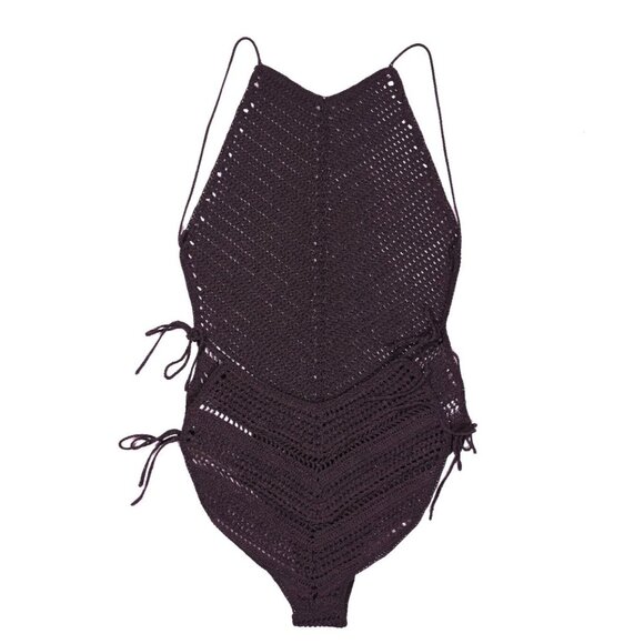 Bottega Veneta Chevron Crochet Bodysuit in Fondant - Picture 3 of 4